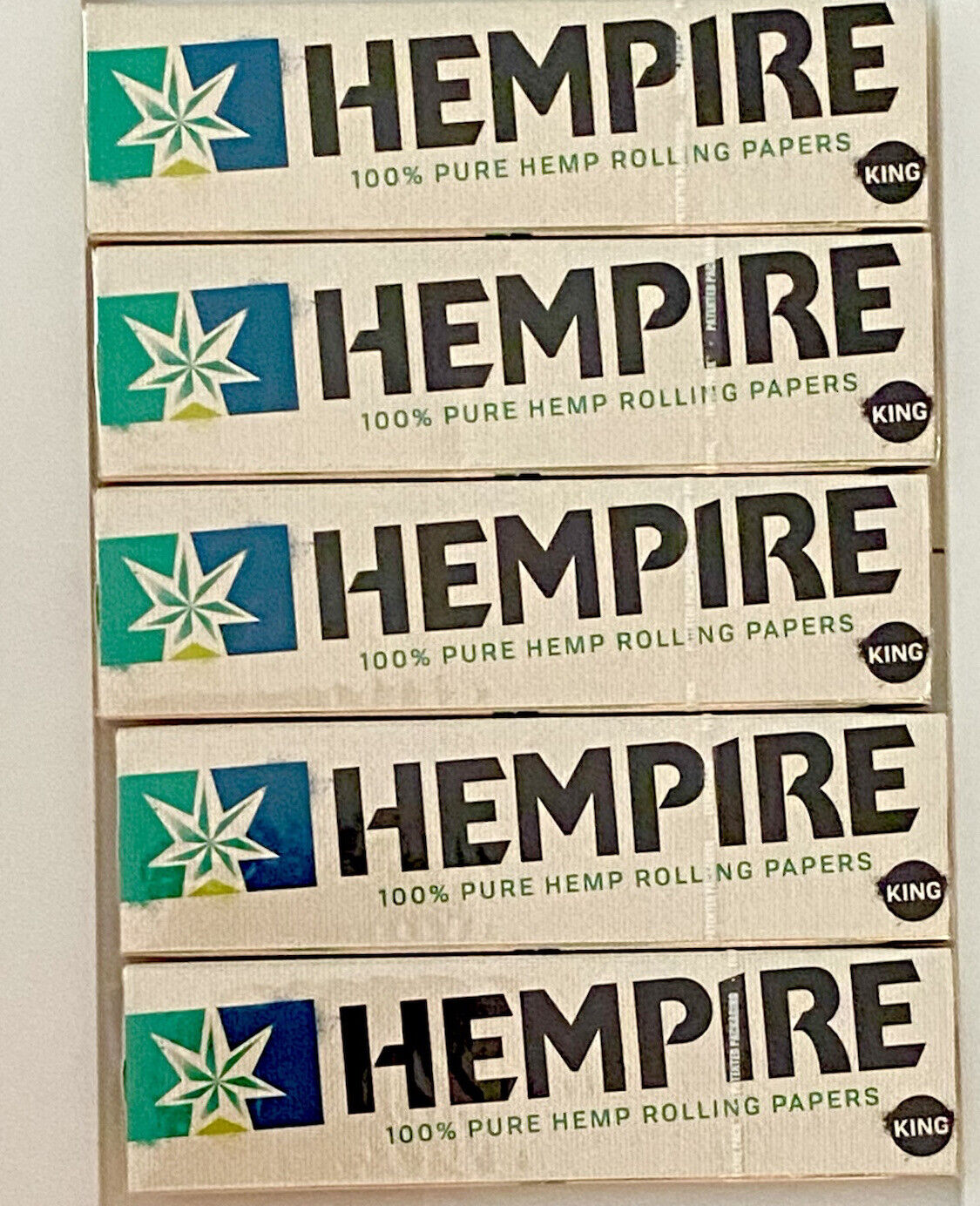 Hempire 100% pure hemp Rolling papers King Size 25 packs 33 leaves each pack
