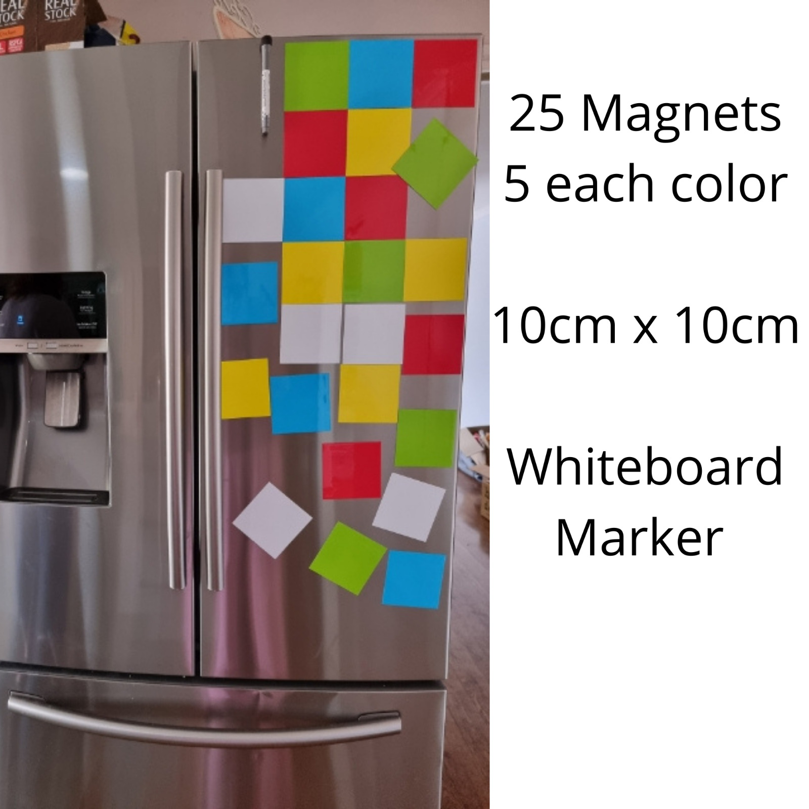 Dry Erase Magnets Set - 24 Pack - 4x4\