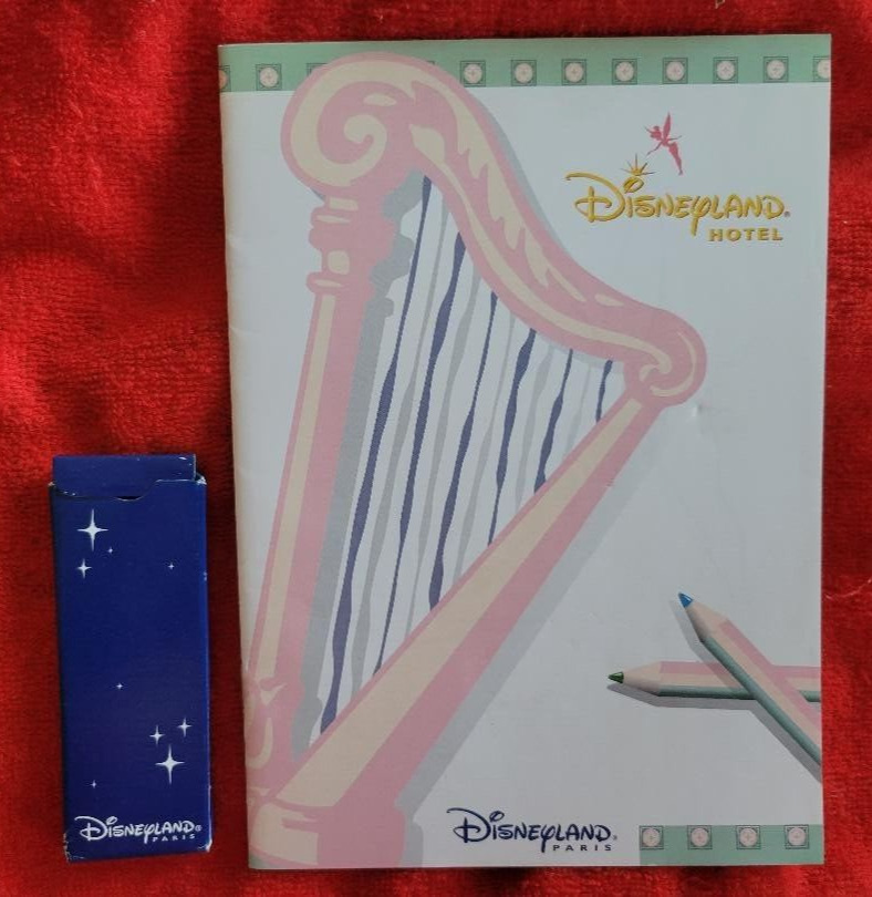 Disneyland Paris Hotel kids coloring book with Crayons SALE CLEARANCE PRICE