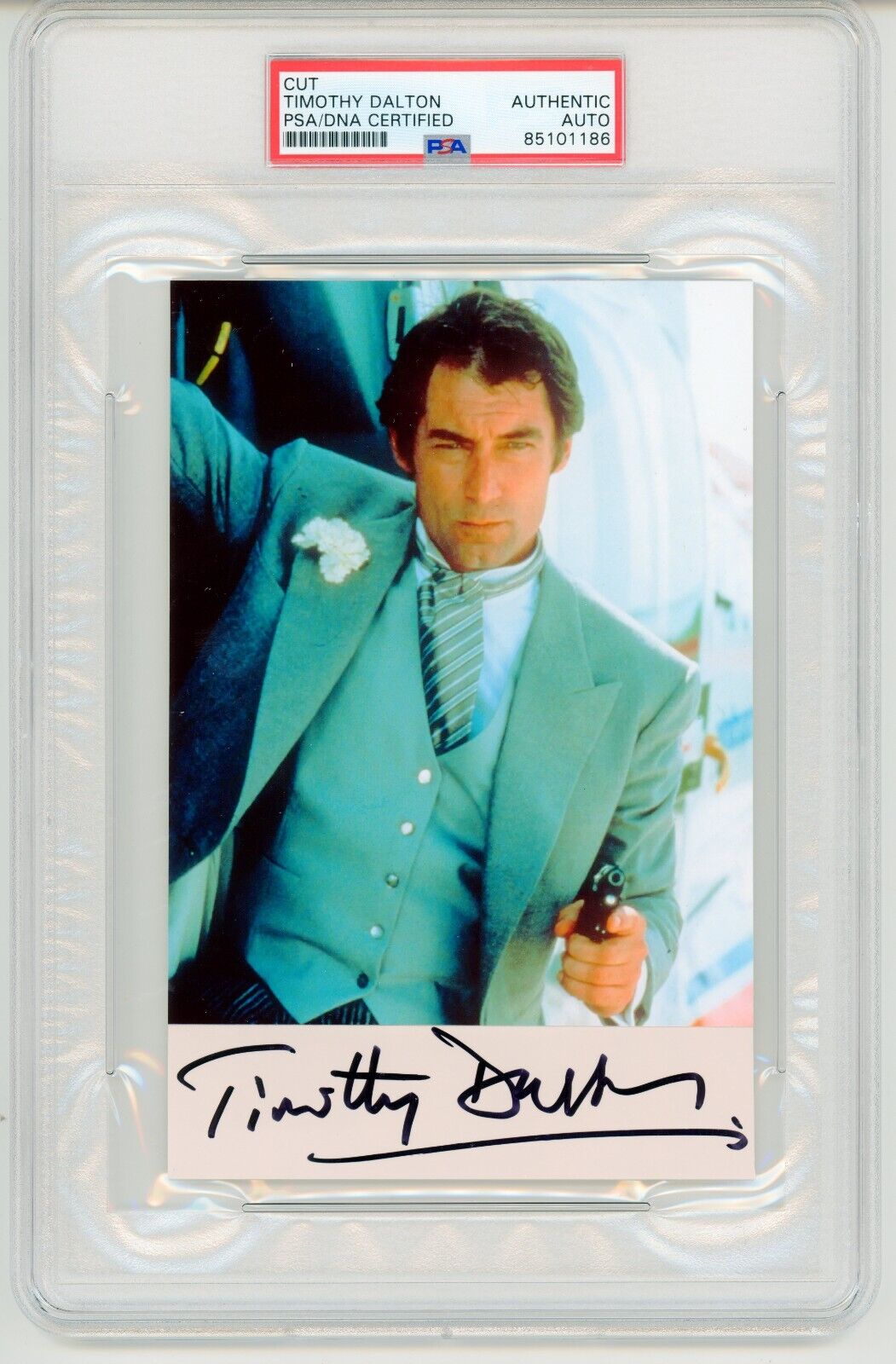 Timothy Dalton ~ Signed Autographed James Bond Licence to Kill ~ PSA DNA Encased
