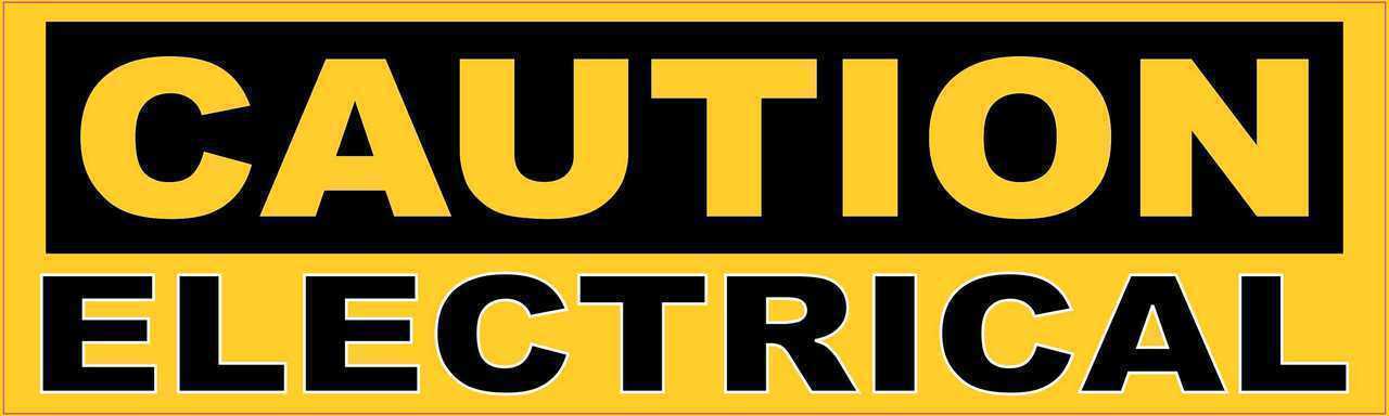 10in x 3in Caution Electrical Magnet Car Truck Vehicle Magnetic Sign