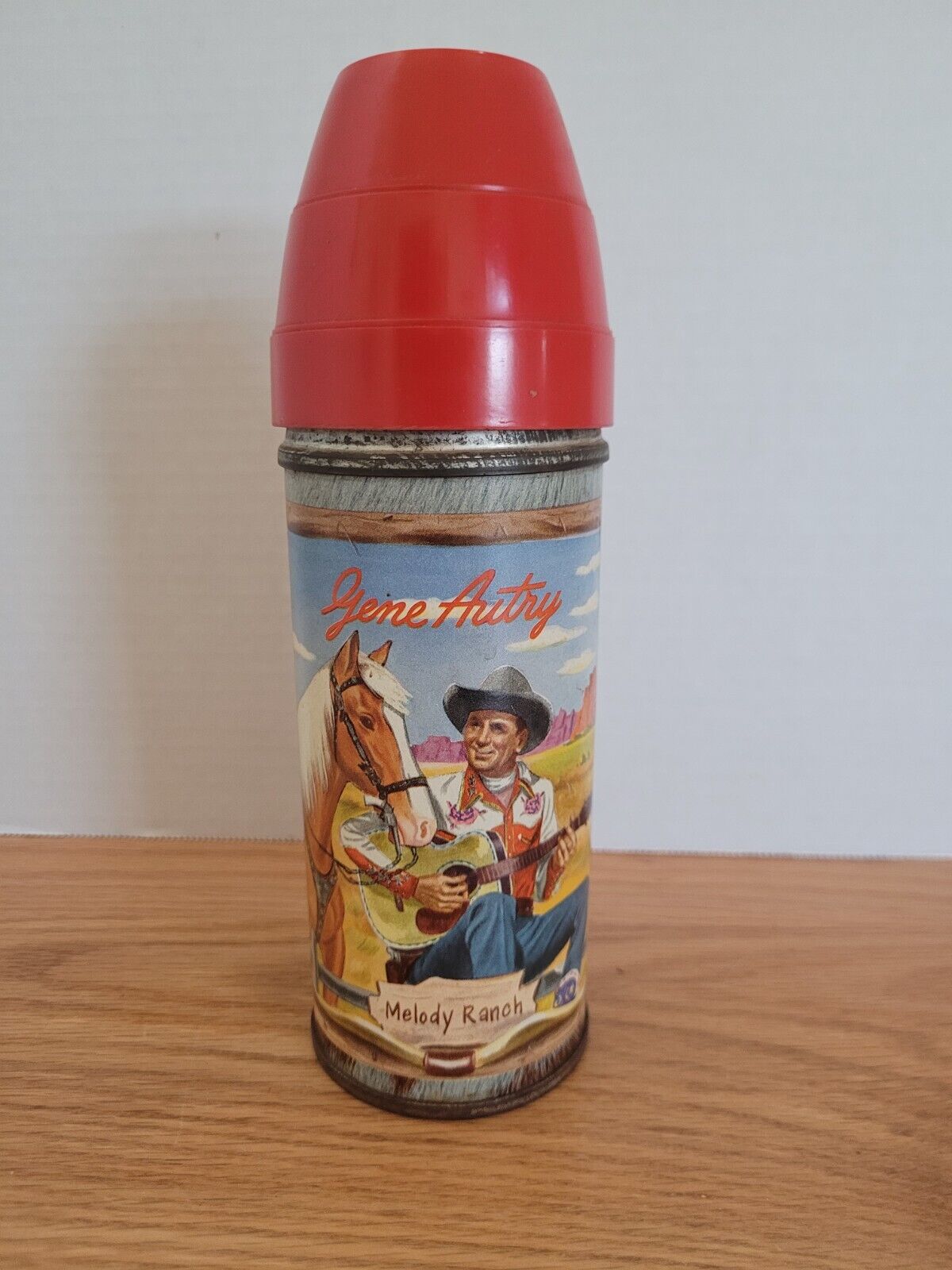 1954 Gene Autry Thermos with Cap and Cork Rare