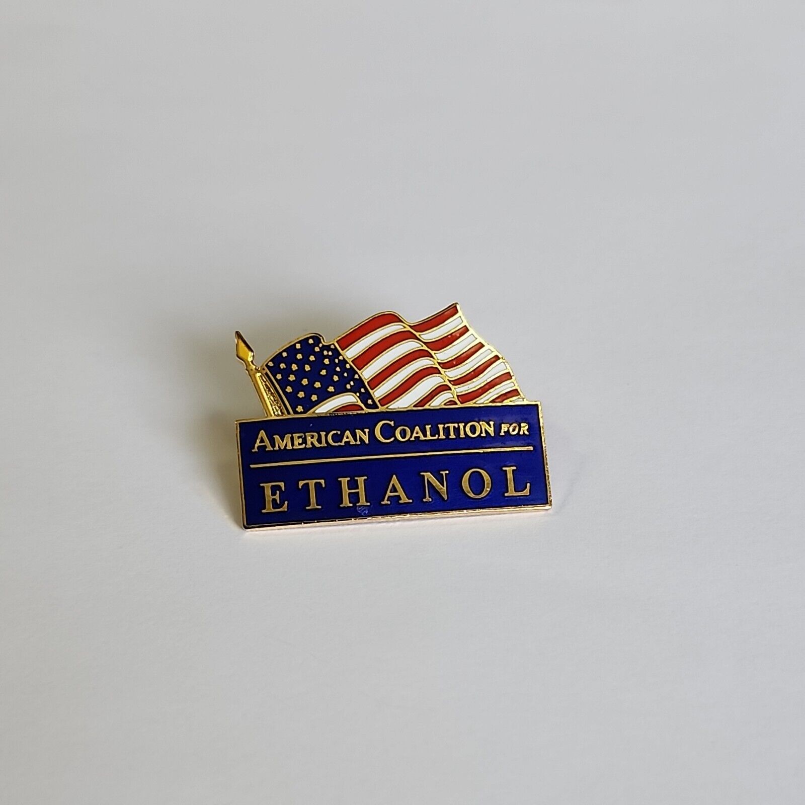 American Coalition for Ethanol Lapel Pin USA Flag Promotes Usage