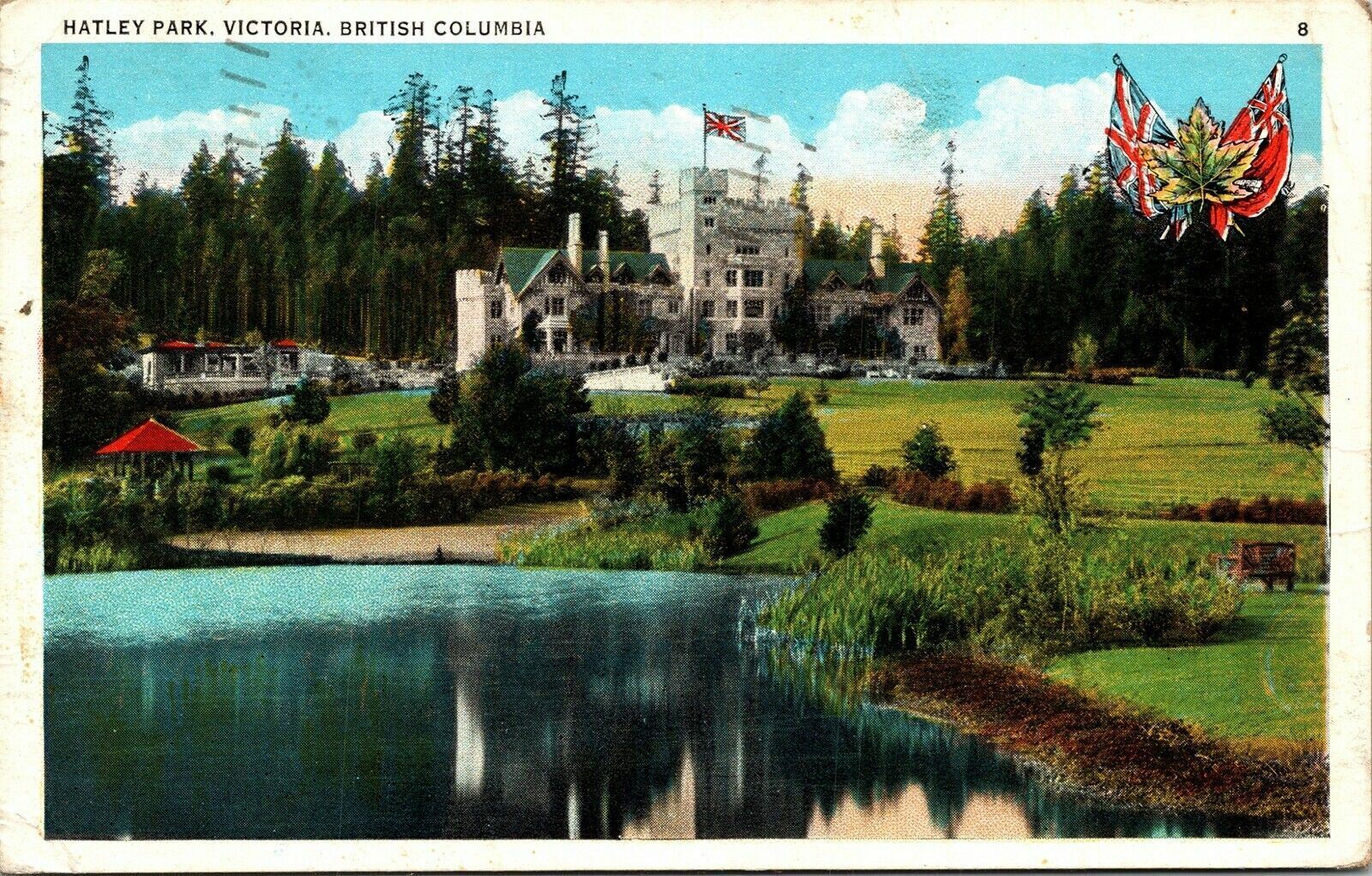 Hatley Park Victoria British Columbia BC Canada WB Postcard VTGPM Vancouver WOB