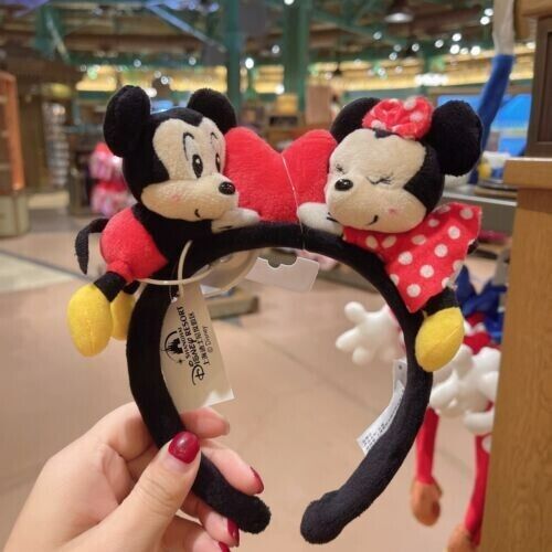 Authentic Disney Mickey Minnie Mouse Couple Ear Headband shanghai disneyland