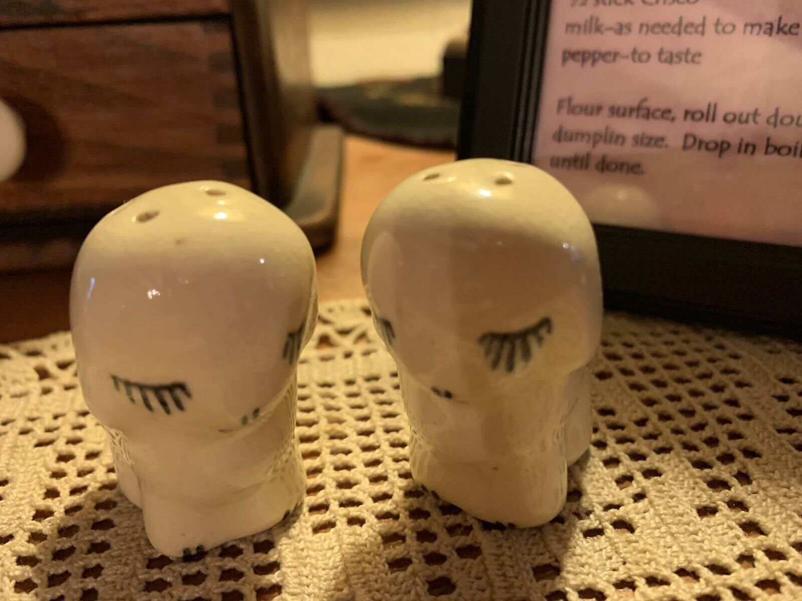 VINTAGE BABY  LAMBS/SHEEP SALT  AND PEPPER SHAKERS