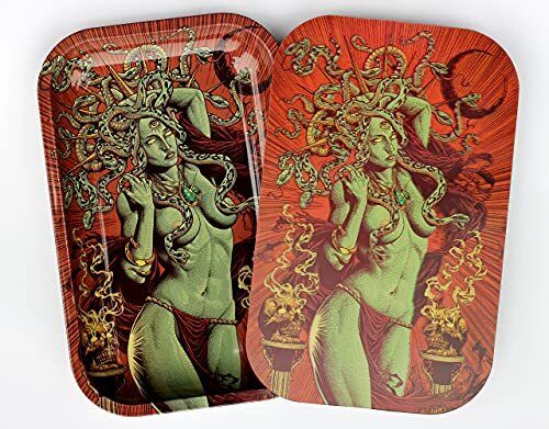 EyeCandy Rolling Tray with 3D Art Magnetic Lid Tray | Medusa Gorgona | Brand New