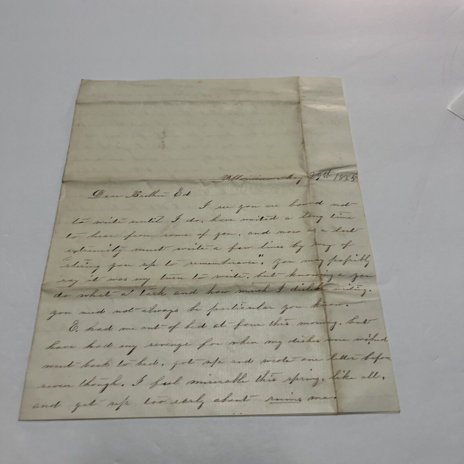 1865 Civil War Letter 