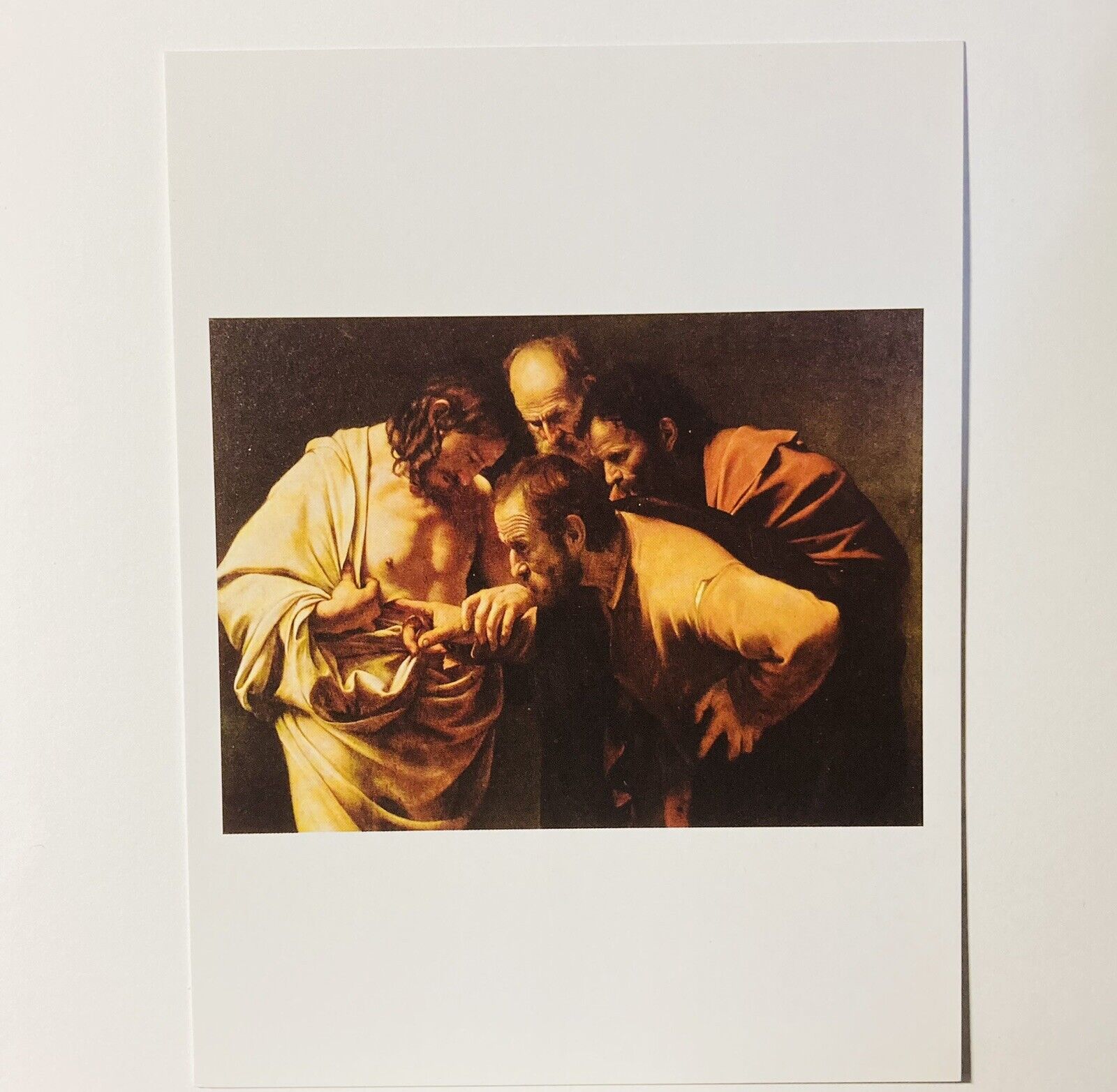 Phaidon Press Postcard “Doubting Thomas” Michelangelo Caravaggio Christ Art P2