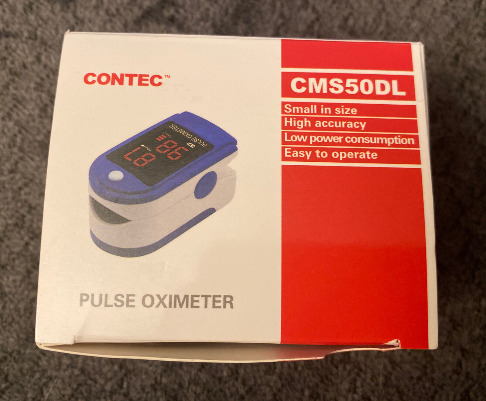 Contec Finger Tip Pulse Oximeter Blood Oxygen Saturation (SpO2) Rate Monitor  J2