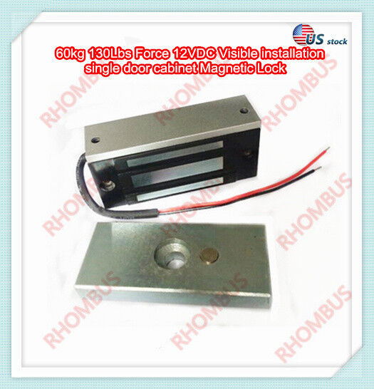 60kg 130Lbs Force 12VDC Visible installation single door cabinet Magnetic Lock