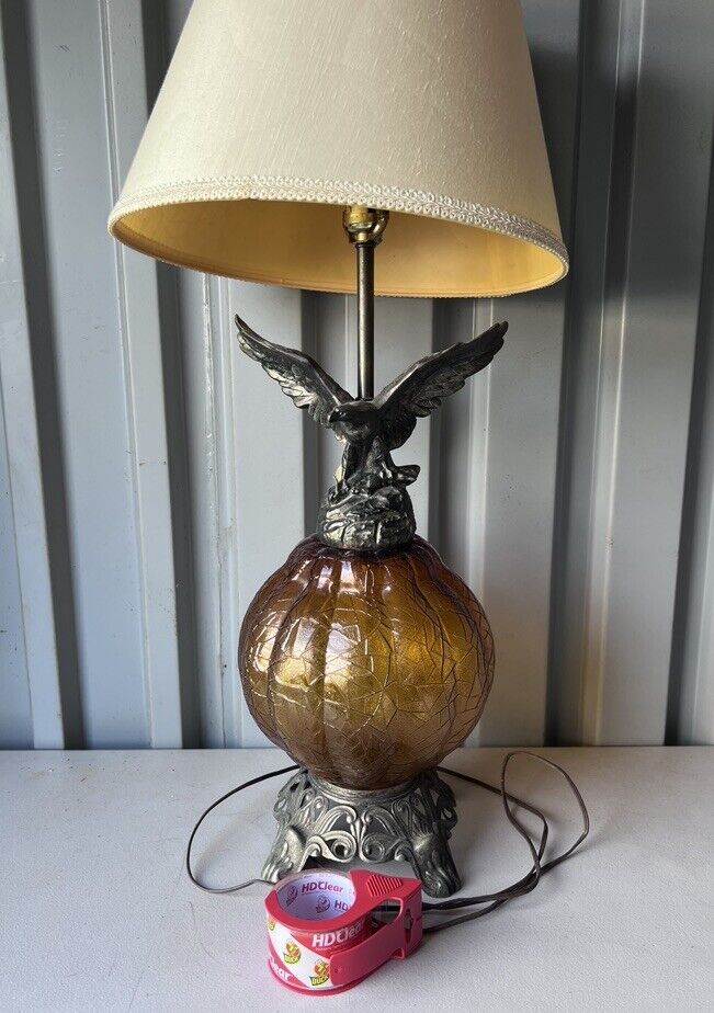 Accurate Casting Lamp Bald Eagles Brass