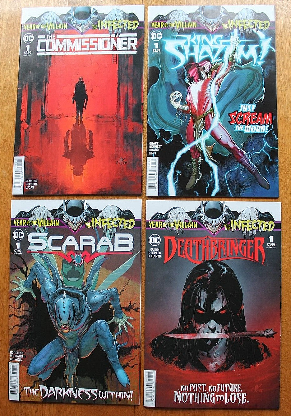 The Infected 2020 DC Comic Book Lot Commissioner Deathbringer Scarab King Shazam