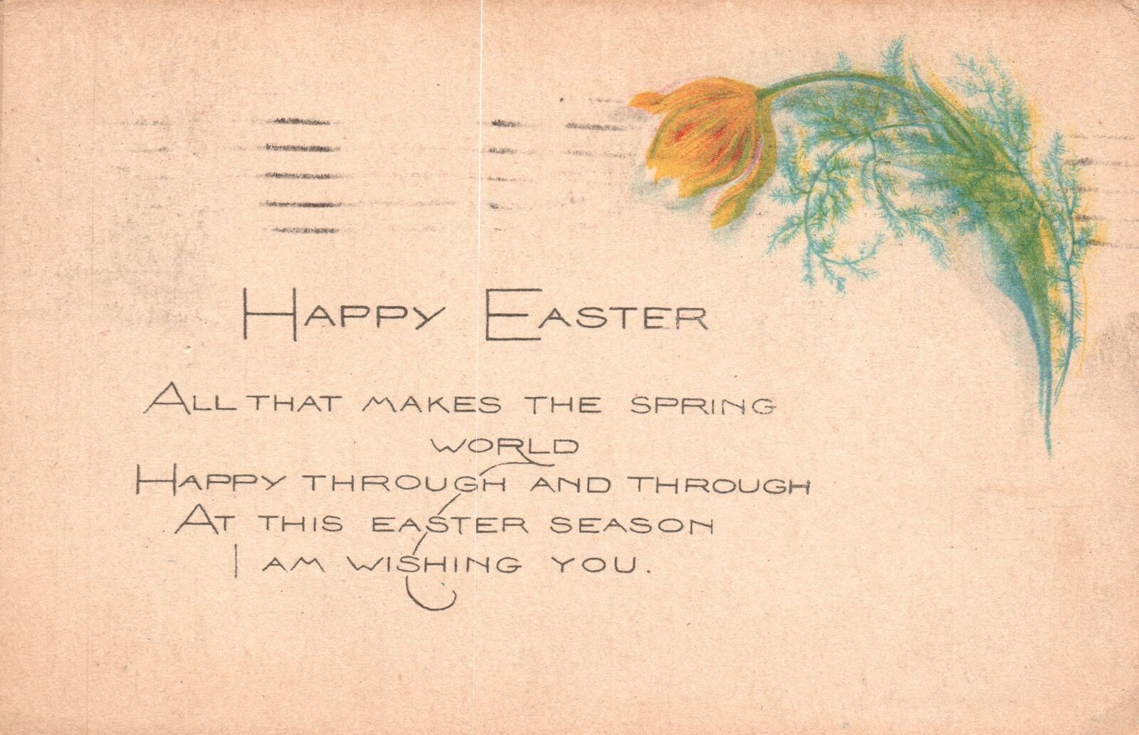 Happy Easter All That Makes Spring World Happy Eastertide Vintage Postcard 1926
