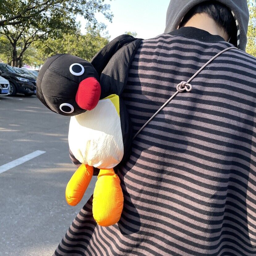 Pingu Penguin Banpresto Plush Backpack Stuffed Toy Doll Japan 40cm