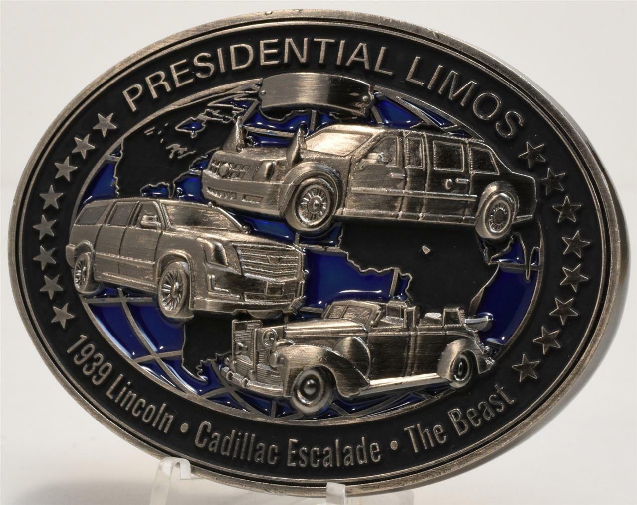 Presidential Limos Challenge Coin THE BEAST Cadillac Escalade 1939 Lincoln