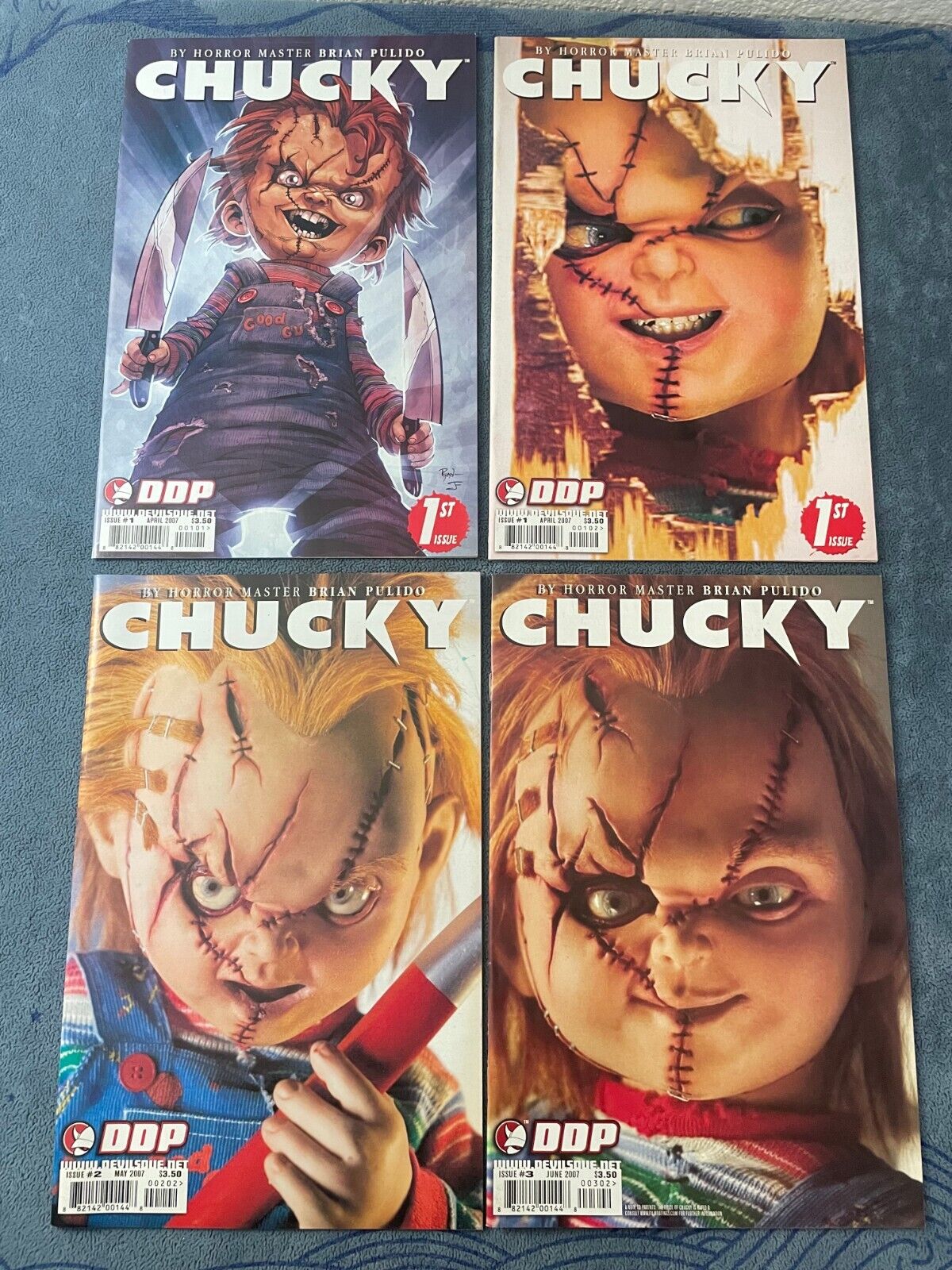 Chucky #1-3 DDP Devils Due 2007 Horror Comic Book Lot Variants Brian Pulido VF+