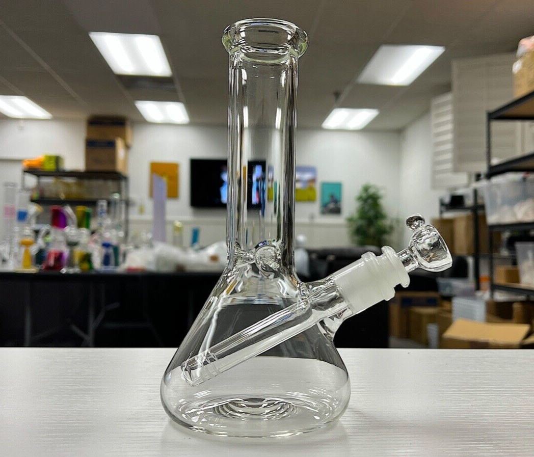 9 Inch Glass Water Pipe Bong Thick Clear Beaker
