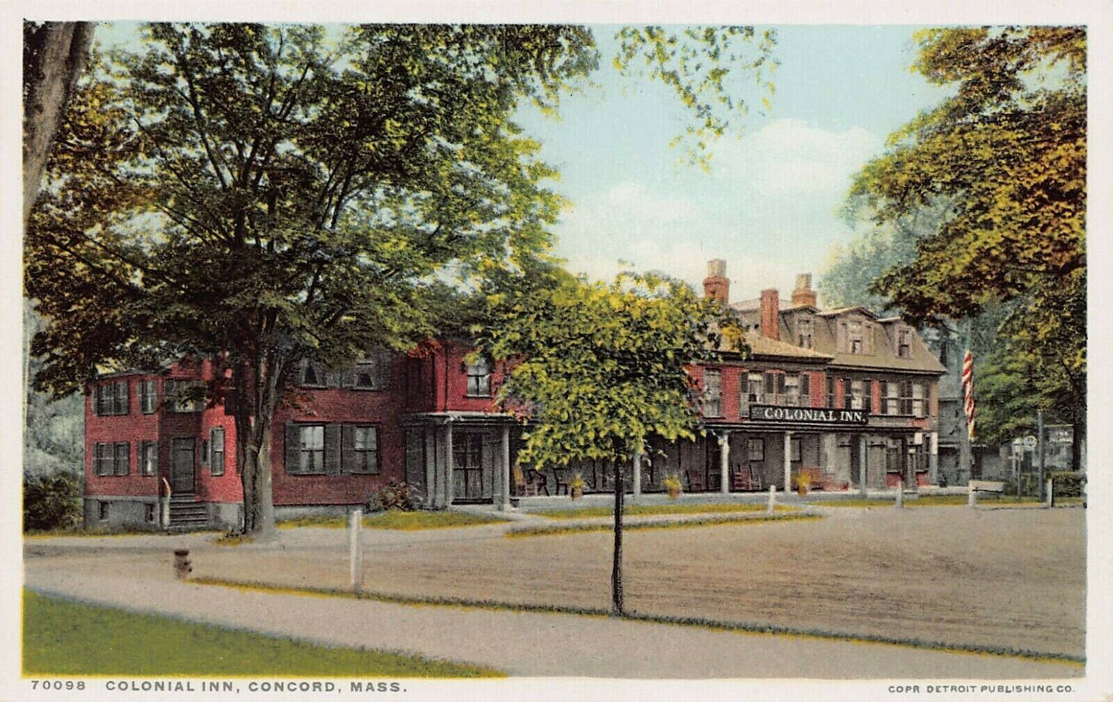 Colonial Inn, Concord, Massachusetts, Early Postcard, Detroit Publishing Co.