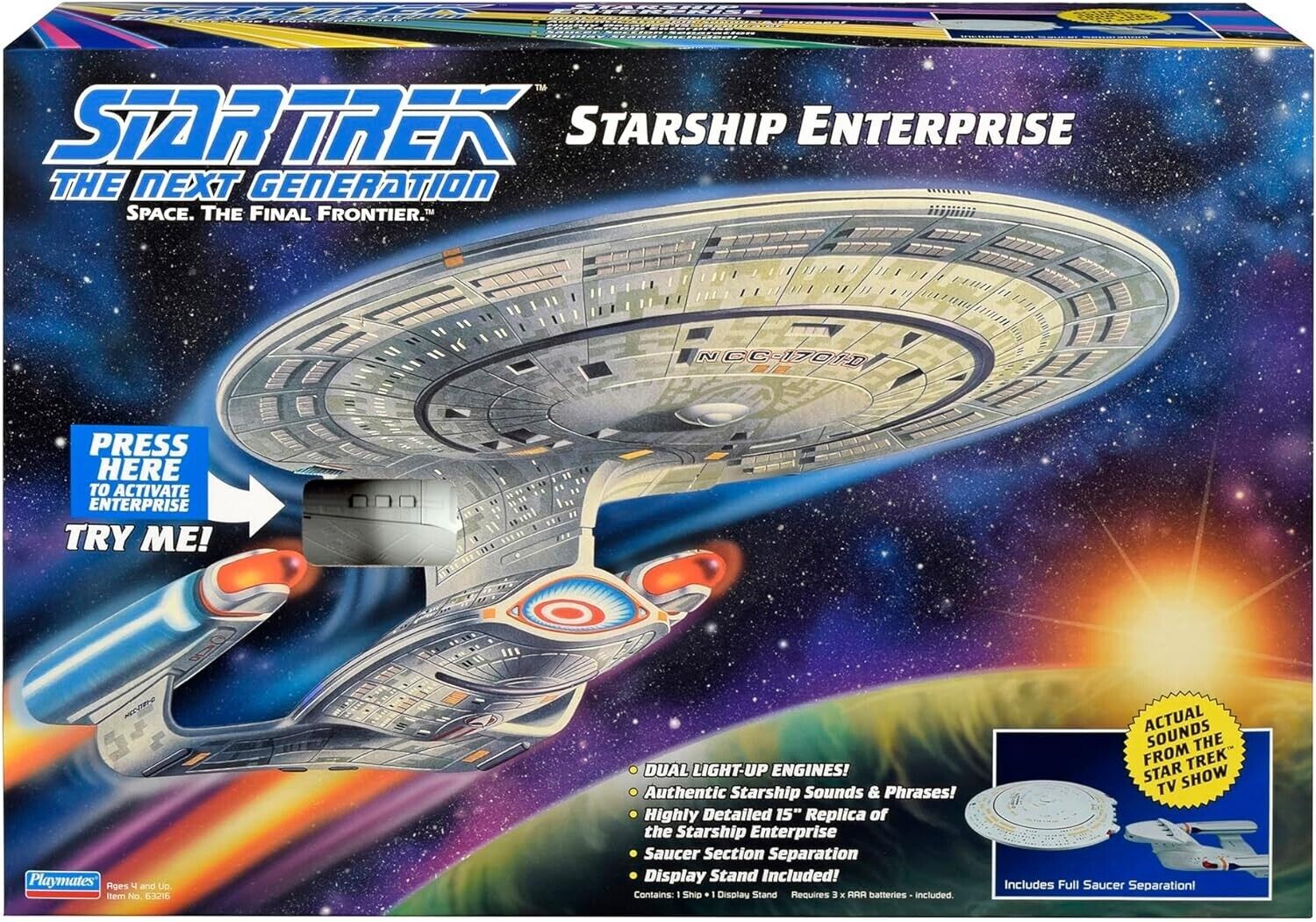 2023 Playmates Toys U.S.S. Enterprise NCC-1701-D - Star Trek The Next Generation