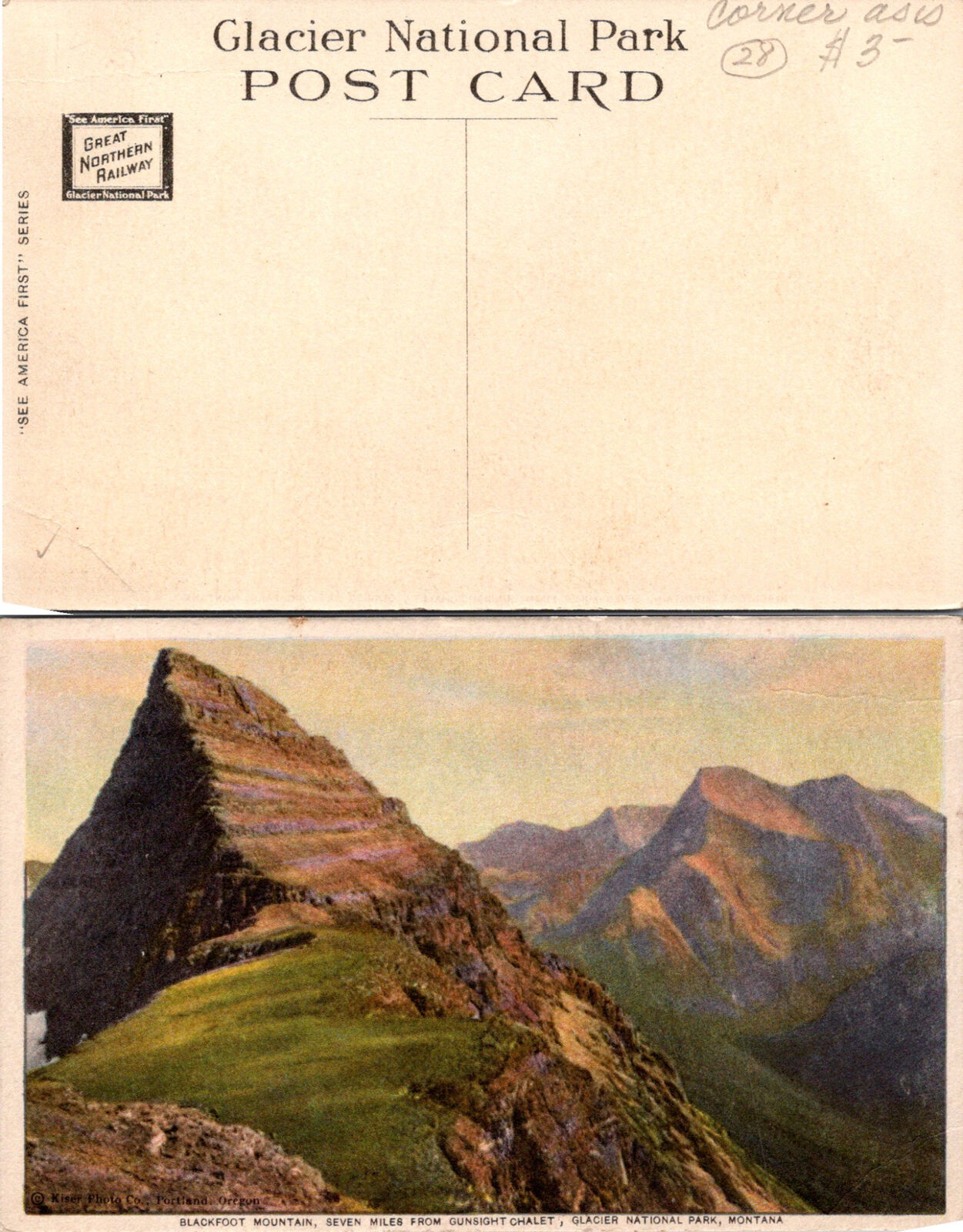 Vintage Montana Glacier National Park, MT Postcard Unused 50685