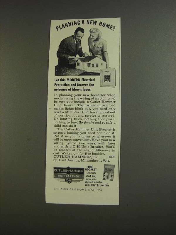 1955 Cutler-Hammer Unit Breaker Ad - New Home?