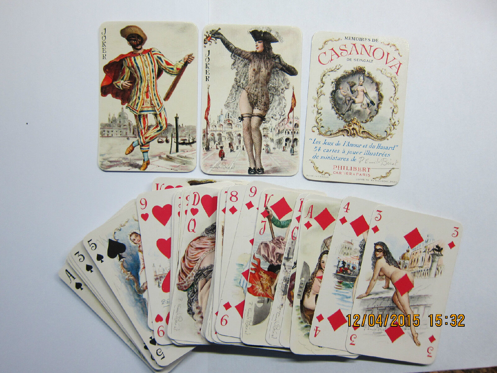 Mémoires de Casanova playing cards by Philibert. 