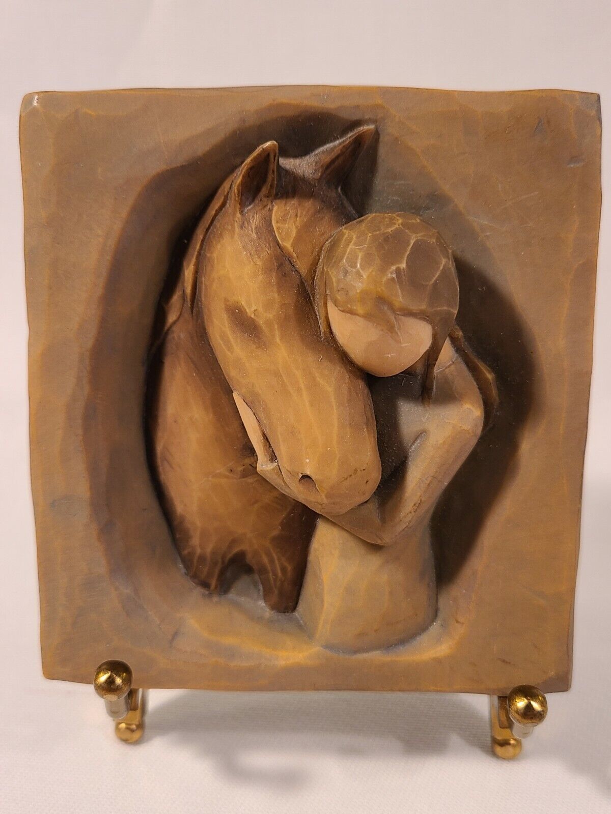 Willow Tree Quiet Strength 3D Plaque, Sculpted Hand-Painted Bas Relief