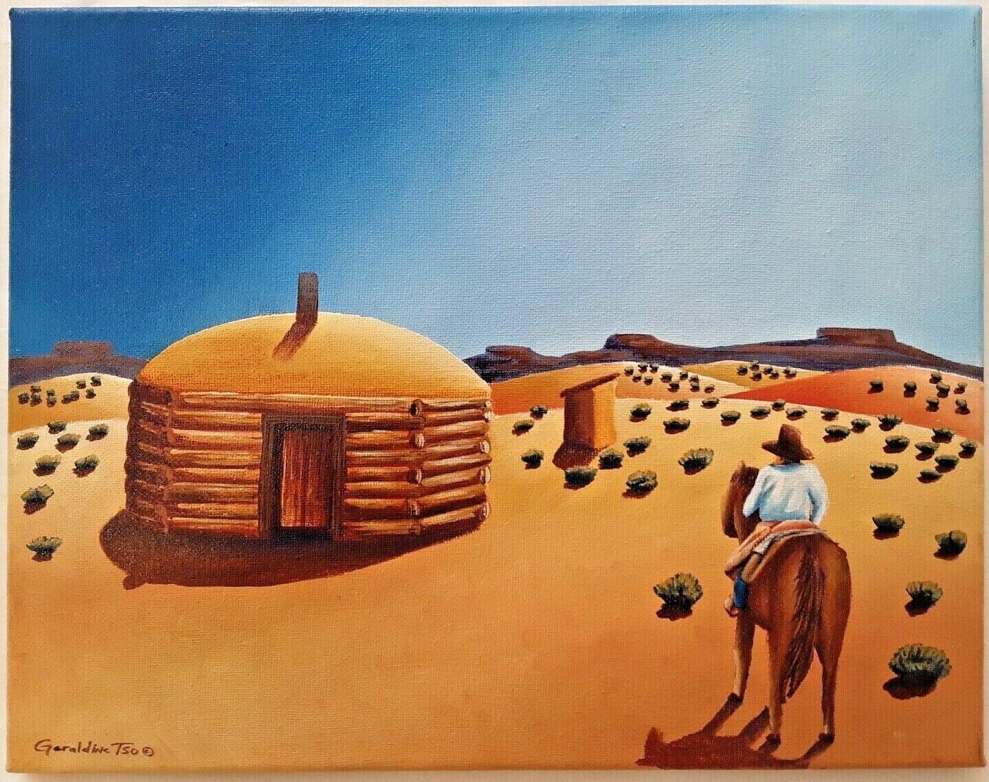 GERALDINE TSO, Navajo Dineh, Original Acrylic, Navajo Nation 11\