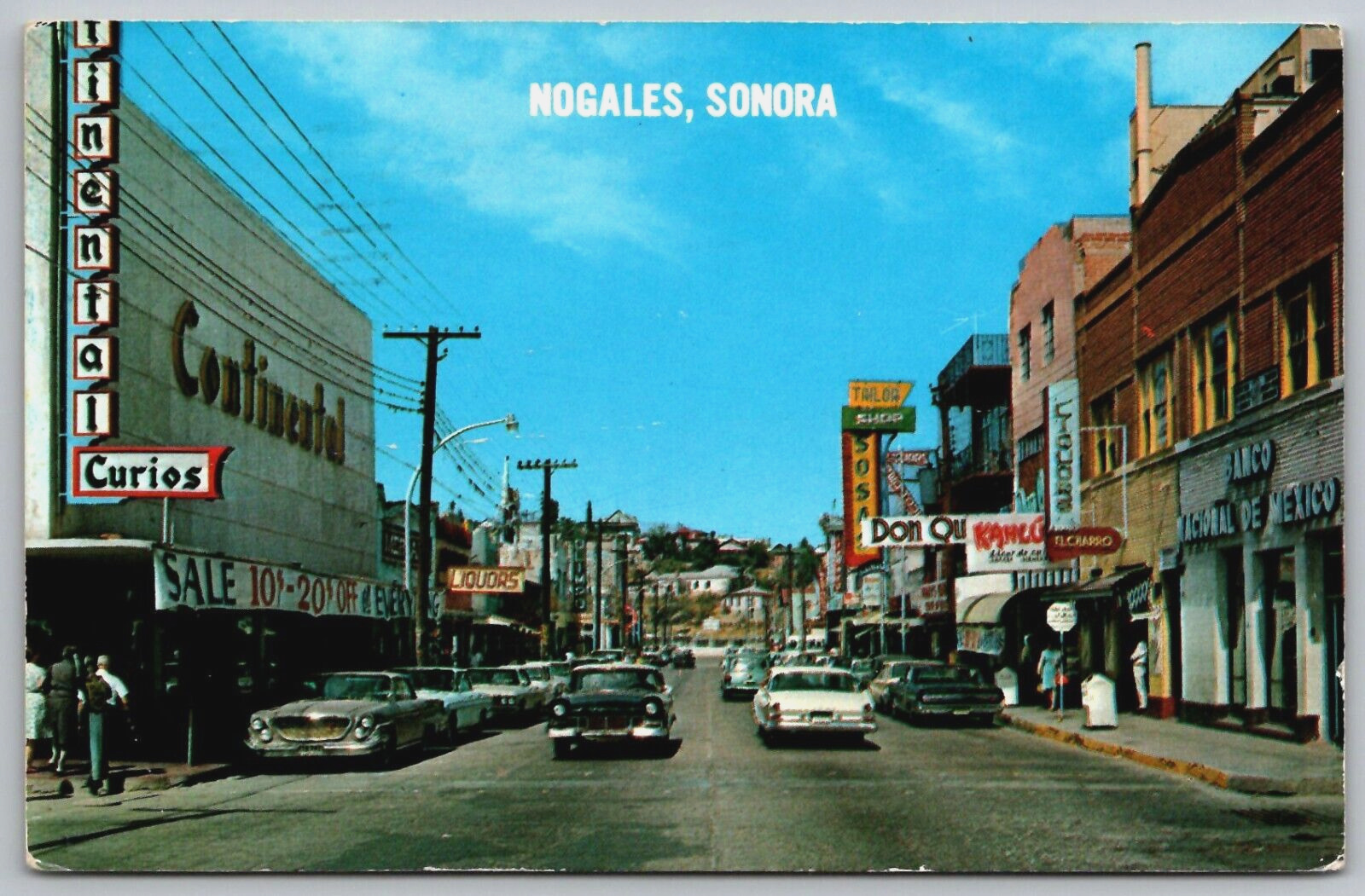 Vintage Postcard - Obregon Avenue - Nogales - Sonora - Mexico