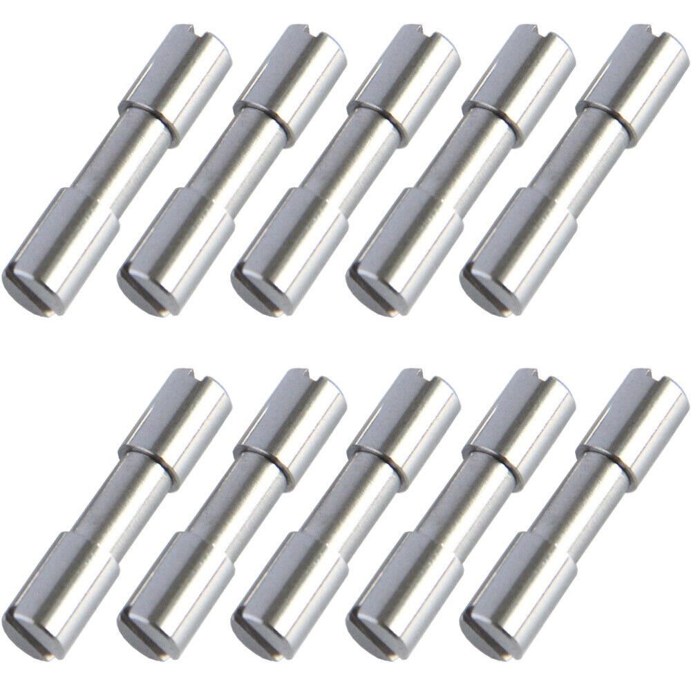 10PC Stainless Steel Brass Handle Knife Fasteners Corby Shaft Screws Rivits EL