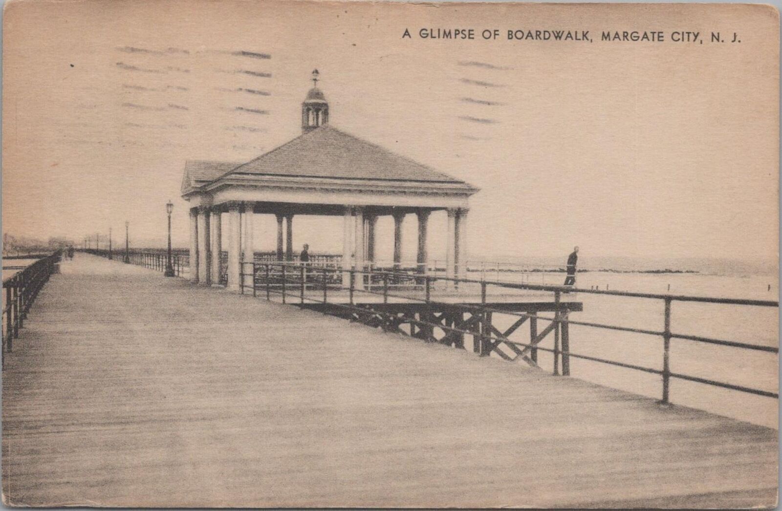 Postcard A Glimpse of Boardwalk Margate City NJ 