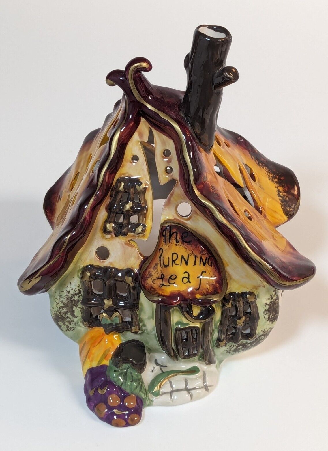 Turning Leaf House Tealight by Heather Goldminc, Blue Sky Ceramics, 2010