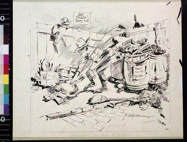 Cleanliness is next to godliness,Garbage Collecting,1898-1907,American Cartoon
