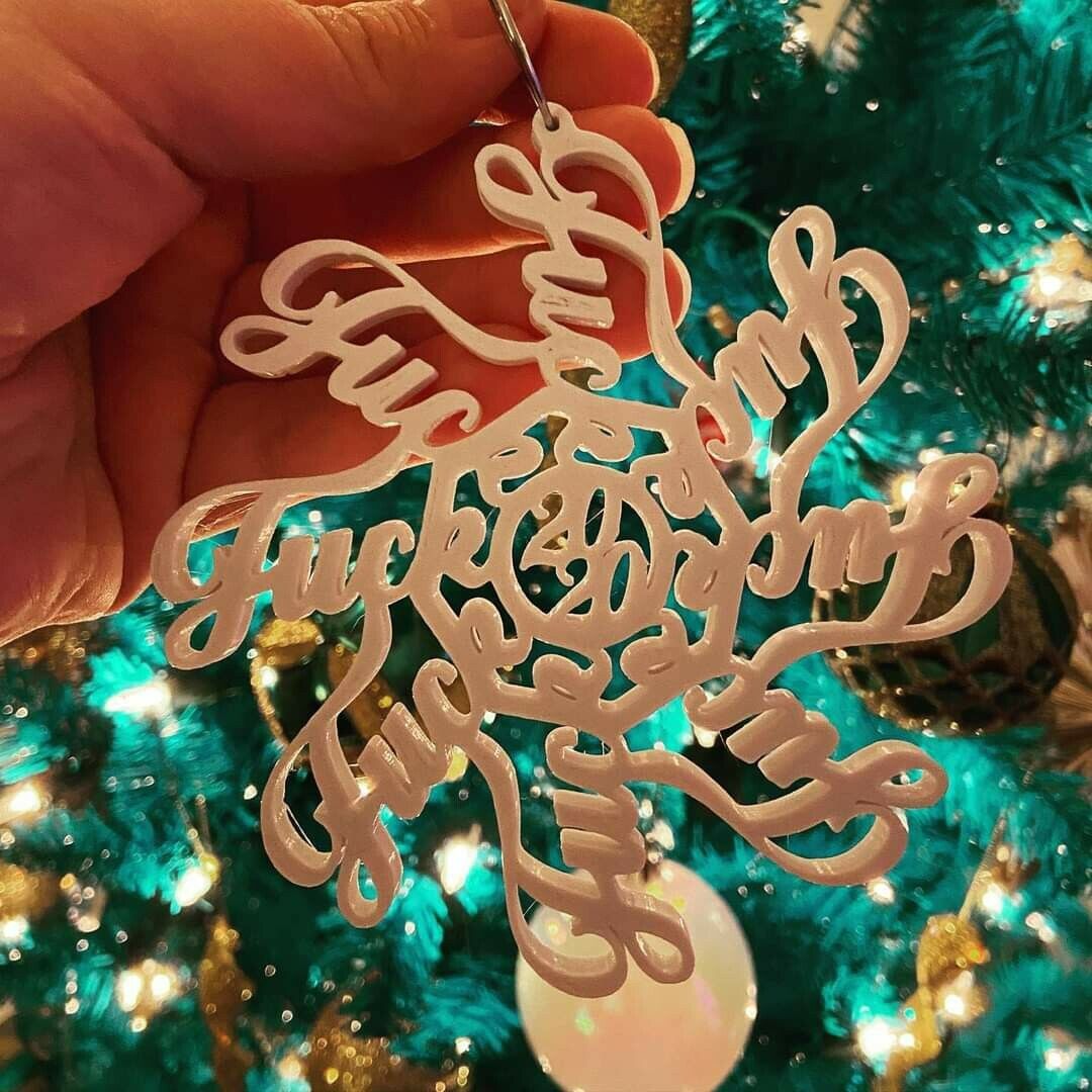 Fuck2020 Snowflake Christmas Ornaments (fuckflake) White Elephant Gift 