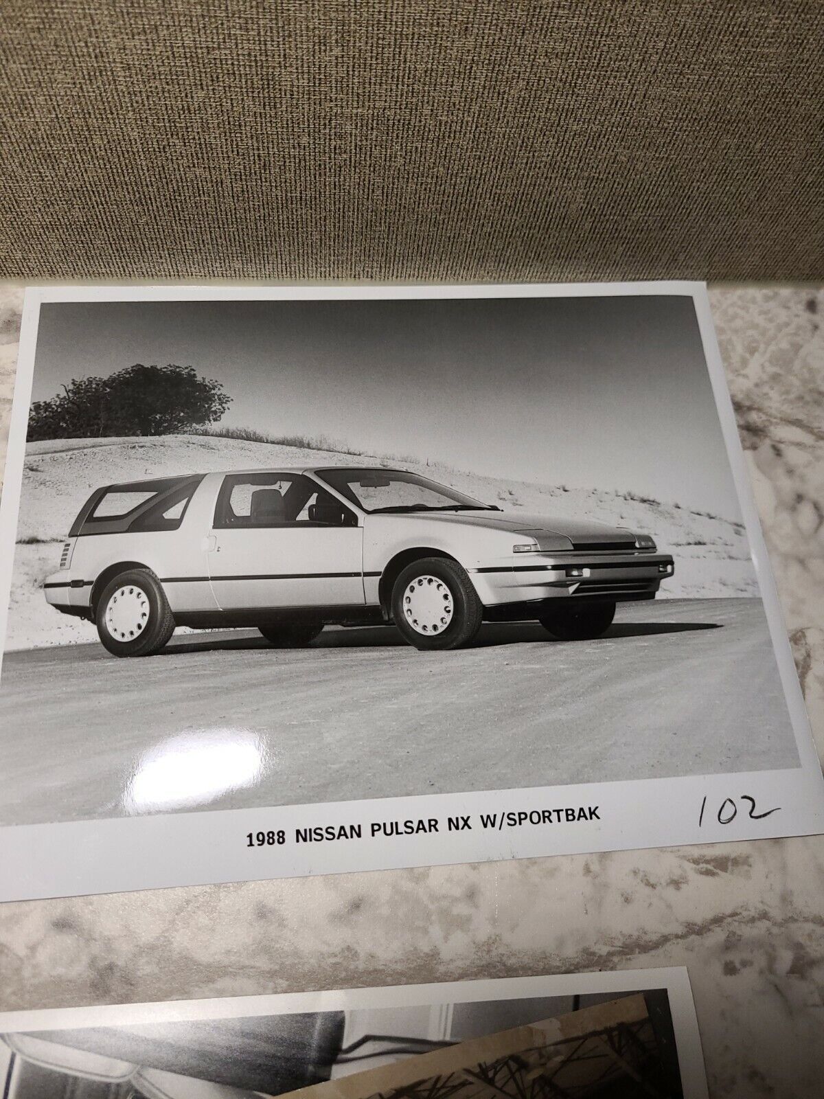1988 Nissan Press Photo Pulsar NX W/ Sportbak Wagon Hidden Headlights 2 Door