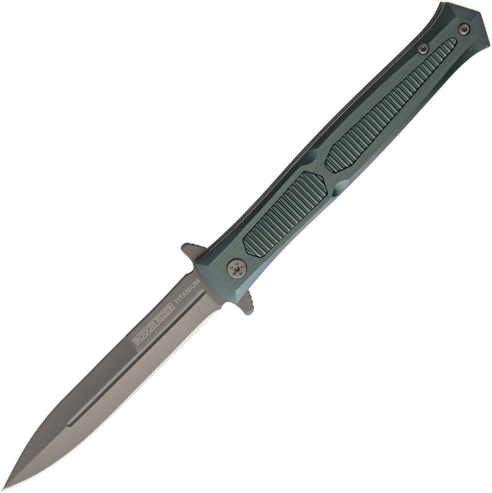 Rough Ryder Green Stiletto Liner Lock Folding Knife NEW