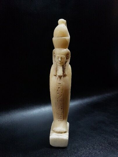 Old-fashioned pharaoh Ramses II made from the vintage alabaster stone 