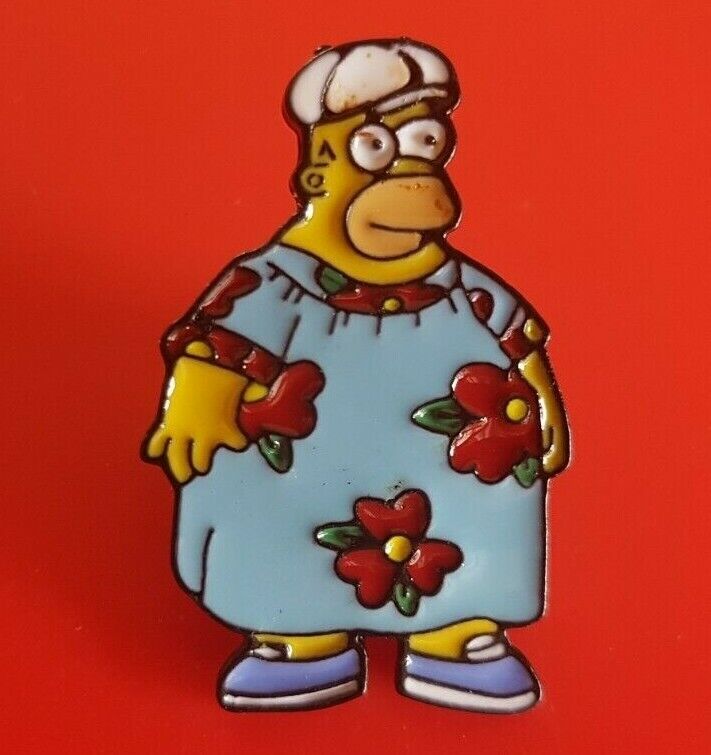 Simpsons Pin Homer Momo Fatty Obese Fat XL Enamel Metal Brooch Badge Lapel 