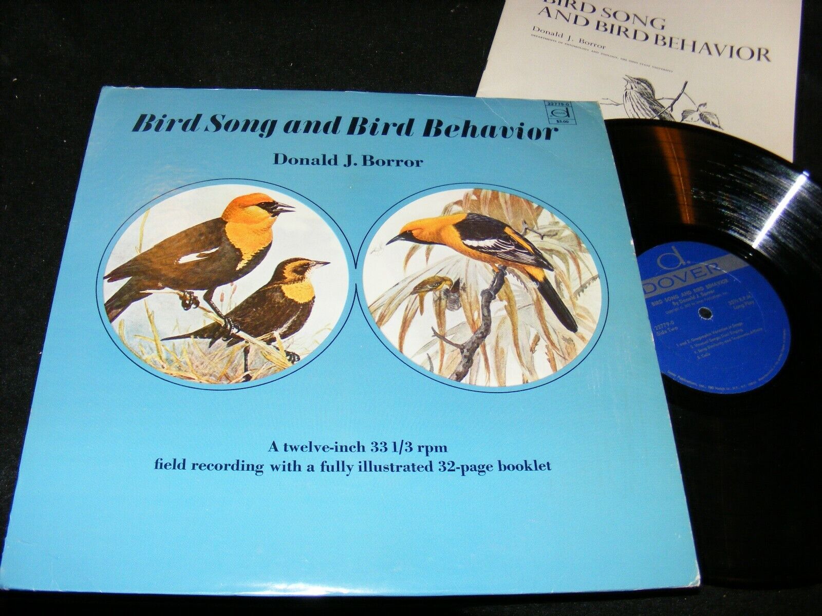 1972 BIRD SONG & BIRD BEHAVIOR LP with 32 Page Booklet DONALD J. BORROR Dover 