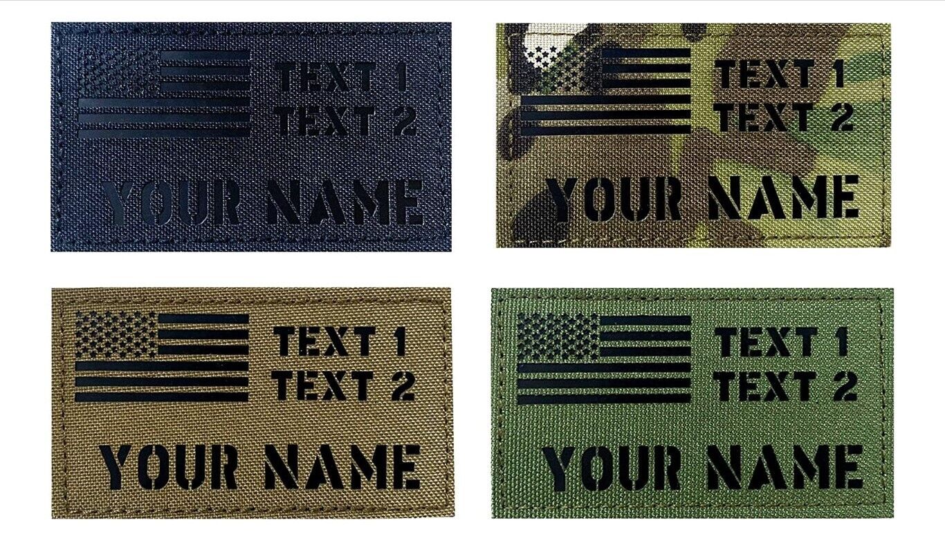 3x5in Large Infrared IR American Flag Patch Tactical Vest Patch Hook Your Custom