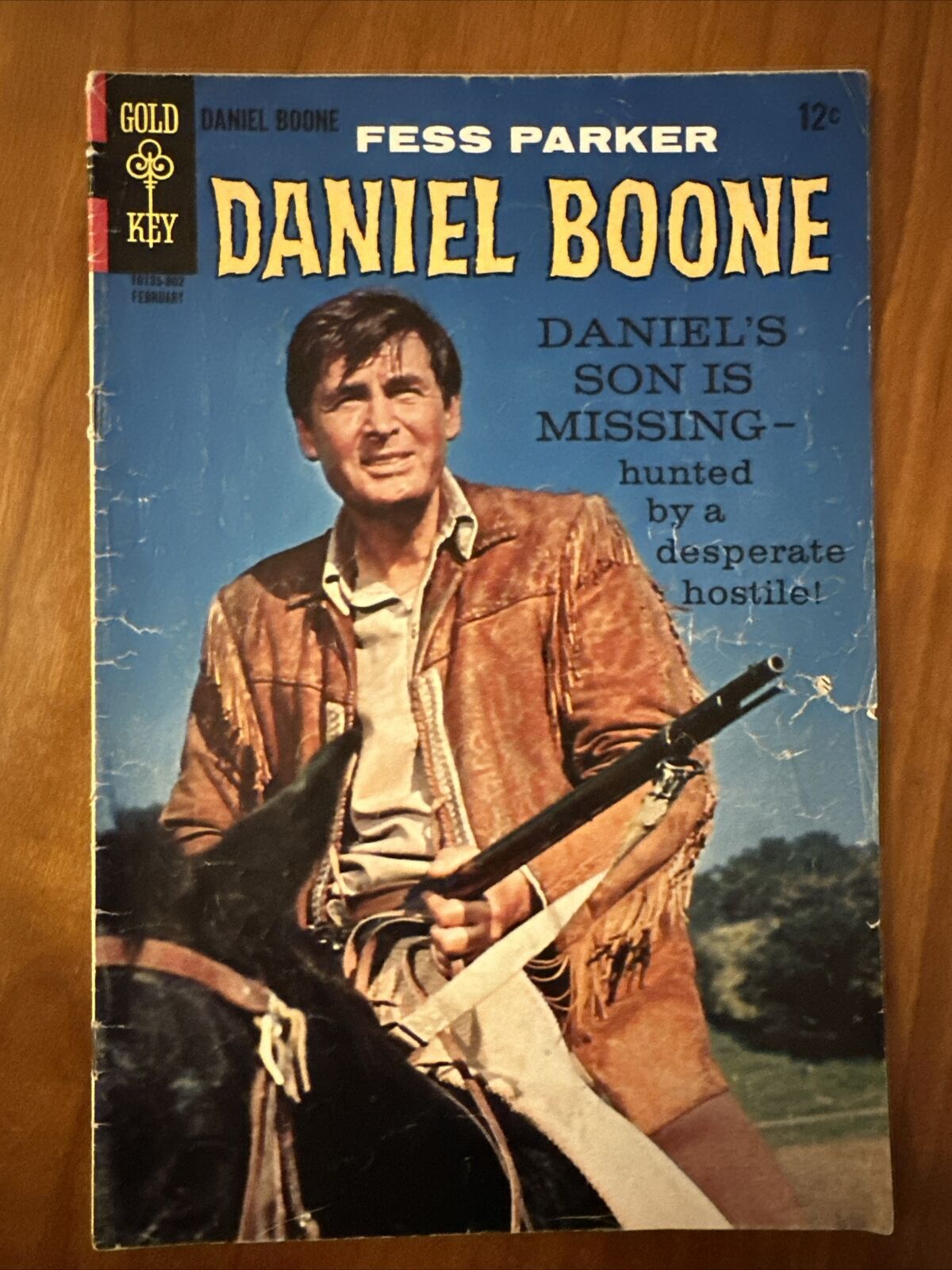 Fess Parker Daniel Boone Gold Key Comic Book Feb 1968 Golden Age Vintage
