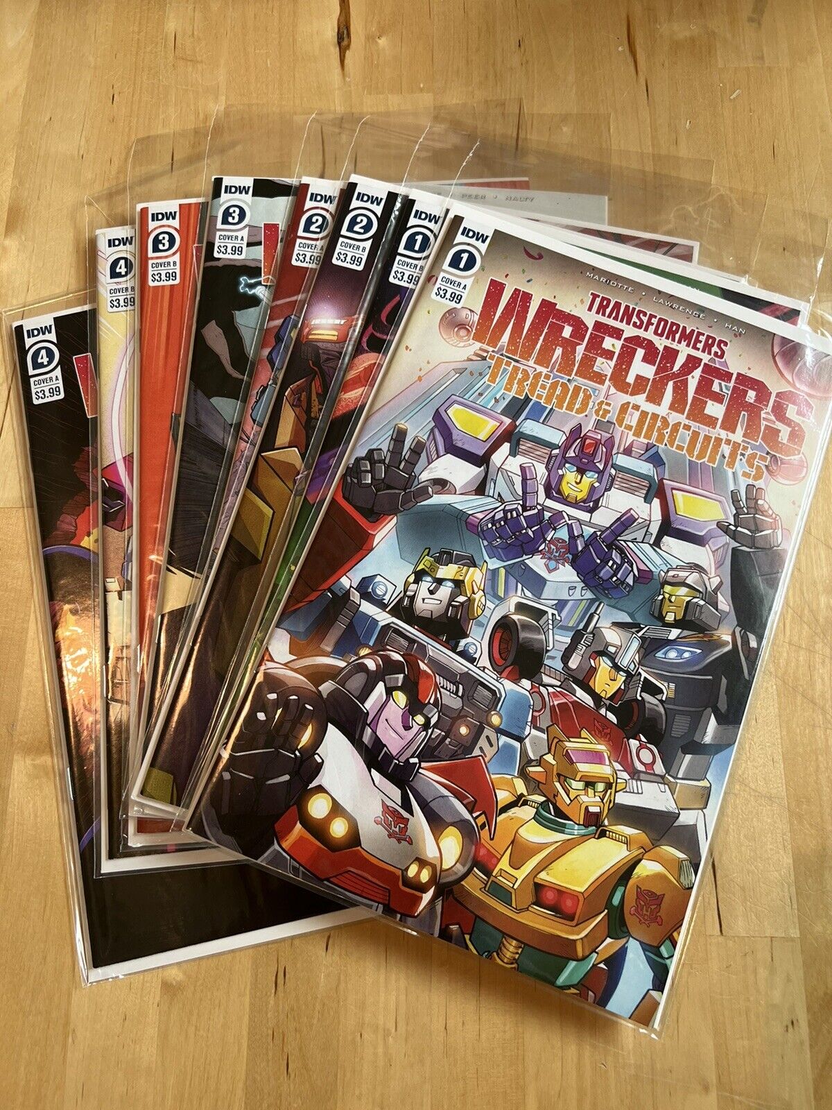 Transformers Wreckers Tread & Circuits #1 Comic Book Lot 8x Set 1-4 Comic Books