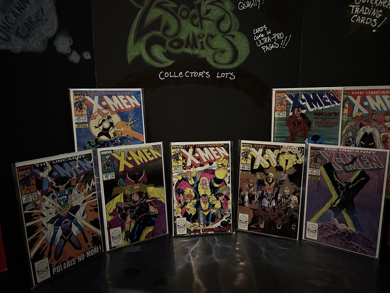 Uncanny X-Men 8 Comic Book Lot Marvel Comics 249-254, 256-257