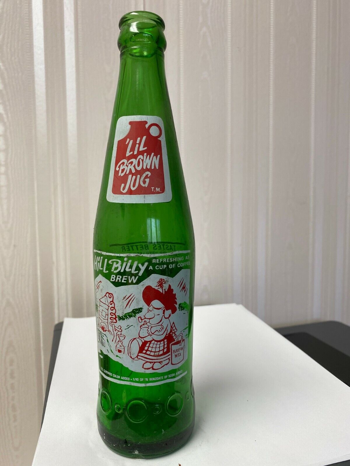 Vintage Soda Pop Beverage Bottle  - ACL -  Hill Billy Brew