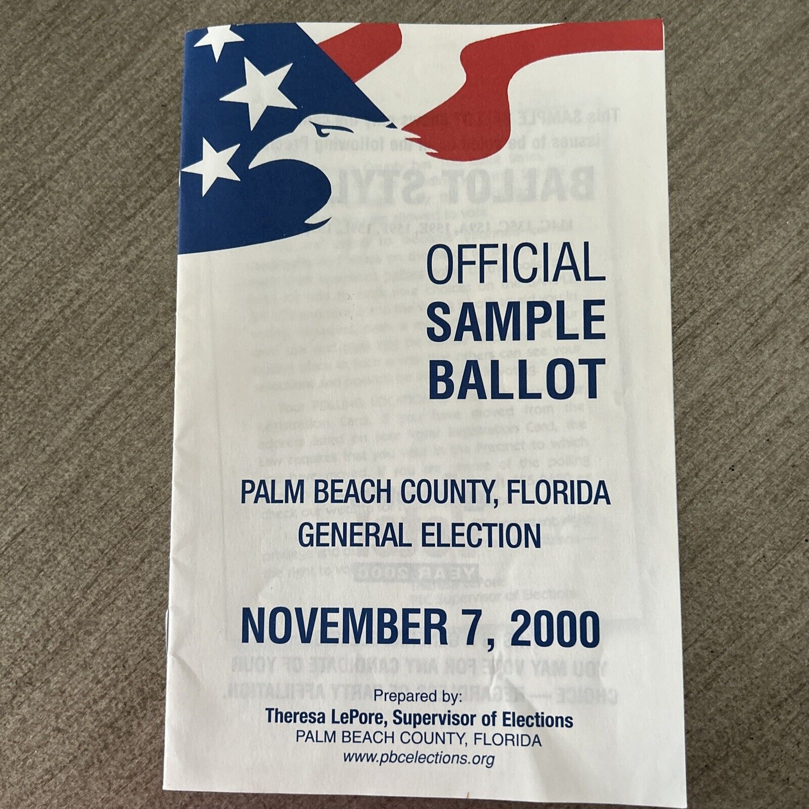 Official Sample Ballot November 7, 2000 Palm Beach County