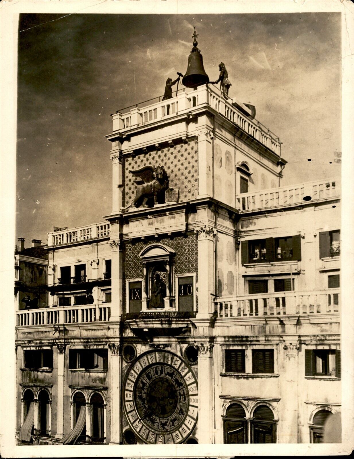 GA131 Original Underwood Photo ST MARK\'S CLOCK TOWER Renaissance Venice Italy