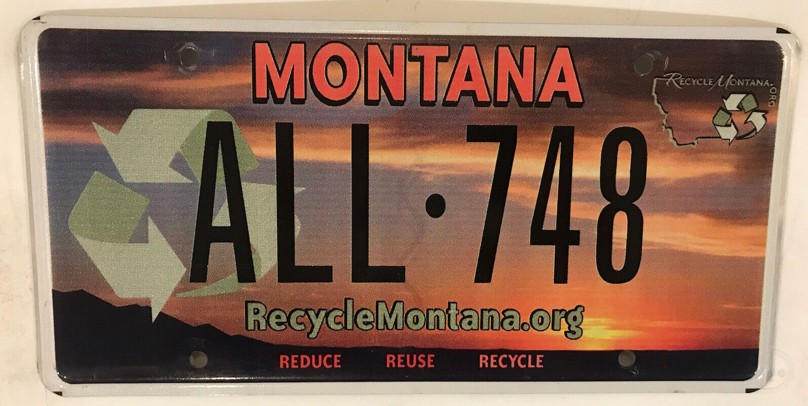 RECYCLING license plate Reuse Reduce Waste Greenhouse Gas Recover Energy Compost