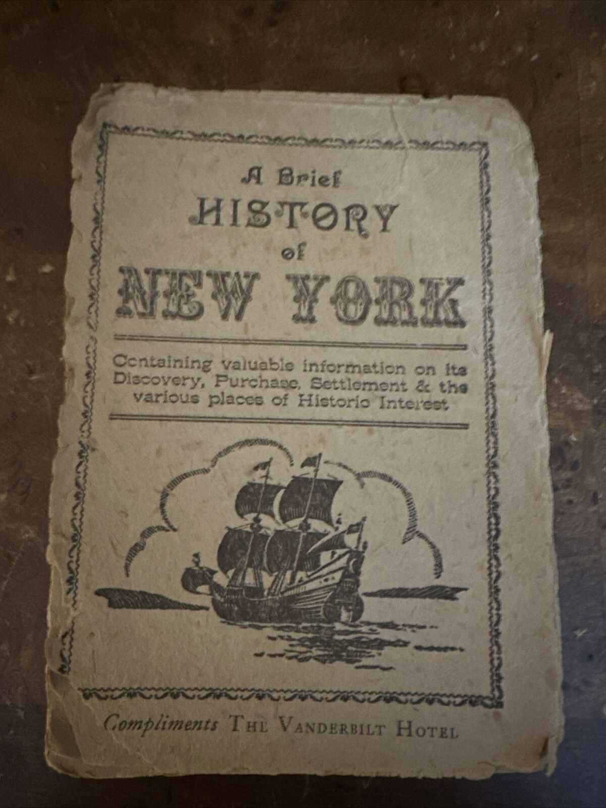 A Brief History of New York 1948 Discovery Purchase Settlement Ships Immediately