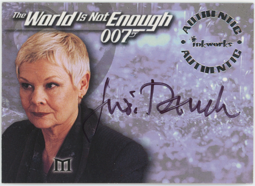 Judi Dench 1999 Inkworks James Bond M World Is Not Enough A2 Auto Signed 25900